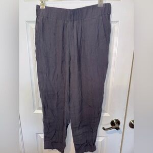 LOFT Women’s Gray Elastic-Waist Joggers